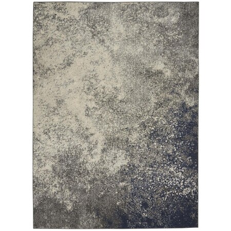 Homeroots 4 x 6 ft. Charcoal & Ivory Abstract Area Rug 385292